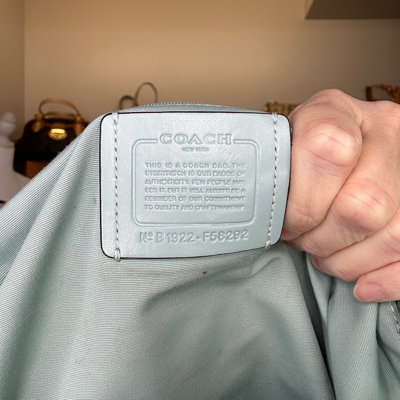 Coach Signature City Tote Project Khaki Jacquard & Powder Blue  No. F58292 - Picture 7 of 10